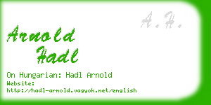 arnold hadl business card